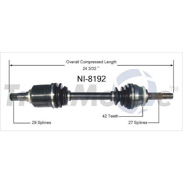 Surtrack Axle Cv Axle Shaft, Ni-8192 NI-8192 - main